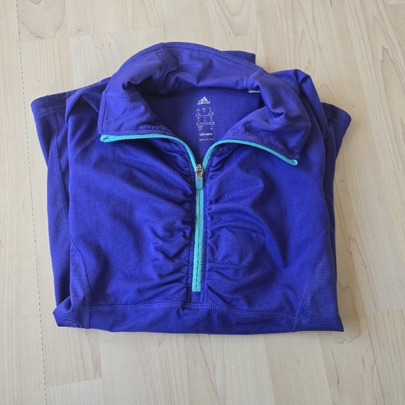 Adidas quater zip top with thumb holes size small - Picture 1 of 8